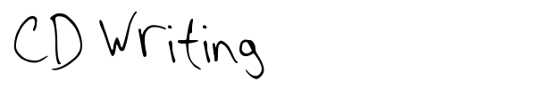 CD Writing font preview